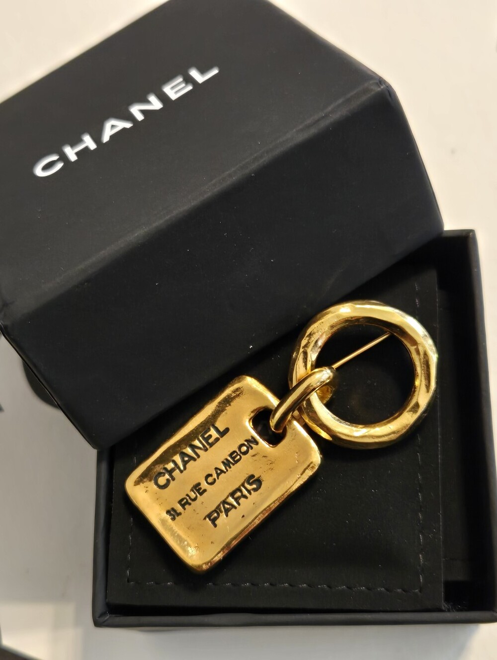 #167 - Chanel 31 Rue Cambon Brooch Corsage Gold Plated - VINTAGE